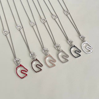 Hermès Mini Pop H Silver Enamel Pendant Necklace