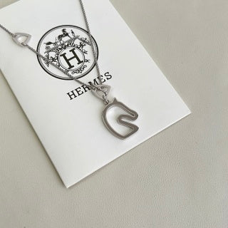 Hermès Mini Pop H Silver Enamel Pendant Necklace