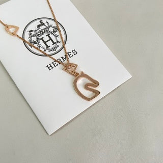Hermès Mini Pop H Enamel Pendant Necklace