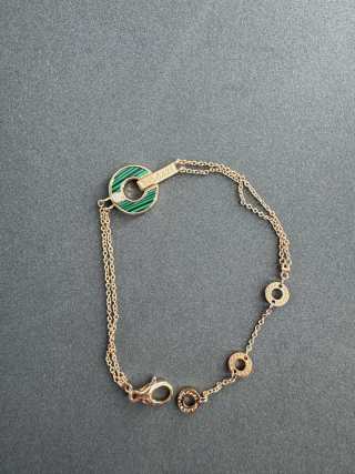 Bvlgari Green Circle Charm Bracelet – Elegant Luxury Jewelry
