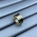 Bvlgari Two-Tone Spiral Band Ring – Elegant Luxury Jewelry