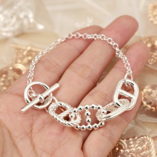 Hermès Chaine d’Ancre Pavé Toggle Link Bracelet