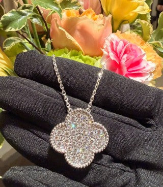Van Cleef & Arpels Brilliant Clover Statement Necklace