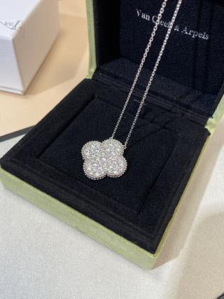 Van Cleef & Arpels Brilliant Clover Statement Necklace