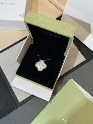 Van Cleef & Arpels Brilliant Clover Statement Necklace