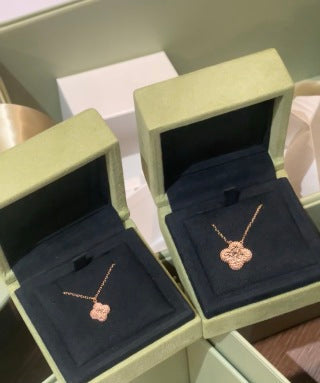 Van Cleef & Arpels Rose Gold Alhambra Floral Necklace