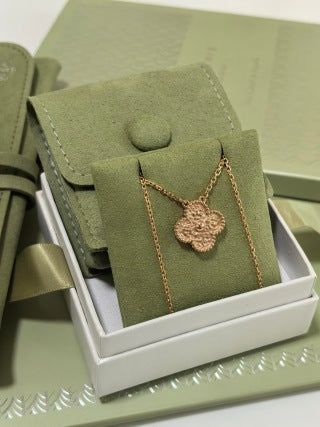 Van Cleef & Arpels Rose Gold Alhambra Floral Necklace