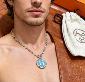 Hermès Pop H Medallion Enamel Pendant Necklace