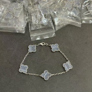 Van Cleef & Arpels Frosted Alhambra Five Motifs Bracelet