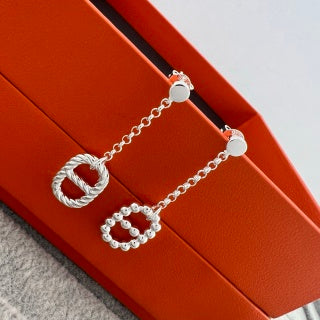 Hermès Éclat Pavé Loop Drop Earrings