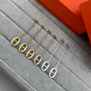 Hermès H Mini Drop Stud Earrings