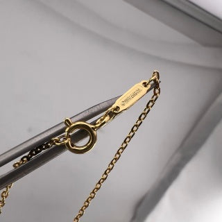Tiffany Small Double U Horseshoe Polished Gold Pendant Necklace