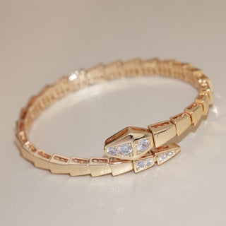Bvlgari Geometric Link Crystal Bracelet – Elegant Luxury Jewelry