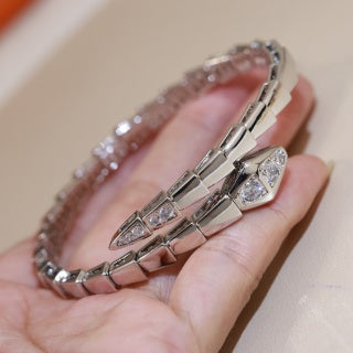 Bvlgari Geometric Link Crystal Bracelet – Elegant Luxury Jewelry