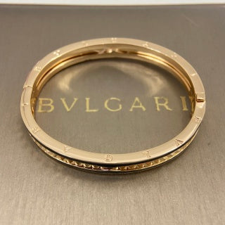 Bvlgari Rose Gold Black Ceramic Bangle Bracelet – Elegant Luxury Jewelry