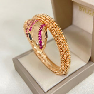 Bvlgari Pink Gem Serpent Bracelet – Elegant Luxury Jewelry