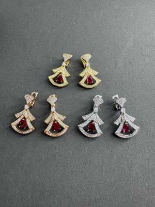 Bvlgari Ruby Fan Drop Earrings – Elegant Luxury Jewelry