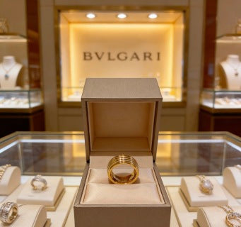Bvlgari Gold Multi-Layer Band Ring – Elegant Luxury Jewelry