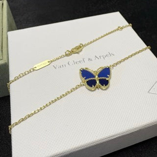Van Cleef & Arpels Sapphire Butterfly Trio Necklace
