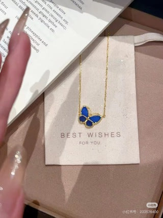 Van Cleef & Arpels Sapphire Butterfly Trio Necklace