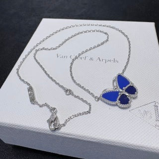 Van Cleef & Arpels Sapphire Butterfly Trio Necklace