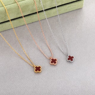 Van Cleef & Arpels Crimson Clover Pendant Necklace
