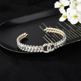CHANEL Laurel CC Link Cuff Bracelet