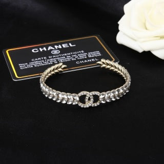 CHANEL Laurel CC Link Cuff Bracelet