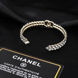 CHANEL Laurel CC Link Cuff Bracelet