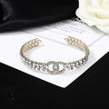 CHANEL Laurel CC Link Cuff Bracelet