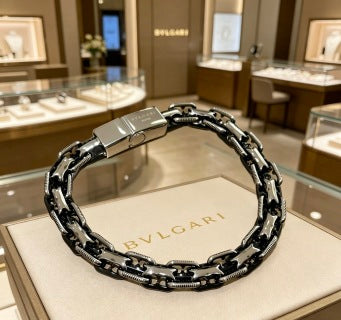 Bvlgari Black Chain Link Bracelet – Elegant Luxury Jewelry