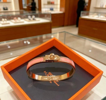 Hermès Kelly Mini Lock Leather Bracelet