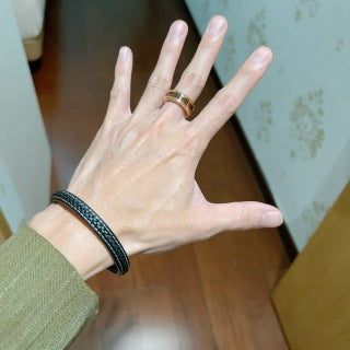 Bvlgari Rose Gold Ceramic Band Ring – Elegant Luxury Jewelry