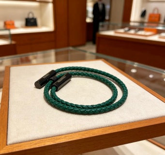 Hermès Rivale Double Wrap Leather Bracelet