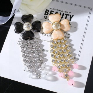CHANEL Fiorenza Crystal Bloom Tassel Brooch