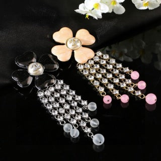 CHANEL Fiorenza Crystal Bloom Tassel Brooch