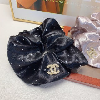 CHANEL Amelie Satin Bloom Scrunchie