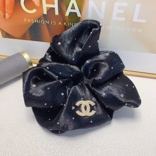 CHANEL Amelie Satin Bloom Scrunchie