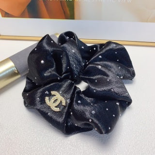 CHANEL Amelie Satin Bloom Scrunchie