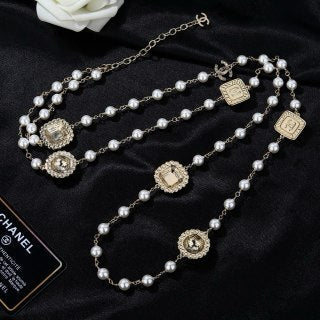 CHANEL Aurelia Pearl Ruby Charm Long Necklace