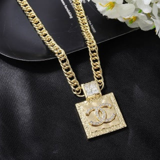 CHANEL Valentina Gold Medallion Chain Necklace