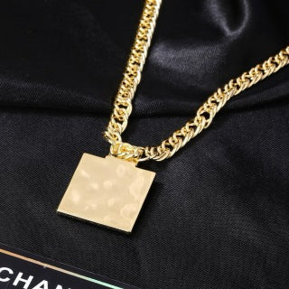 CHANEL Valentina Gold Medallion Chain Necklace