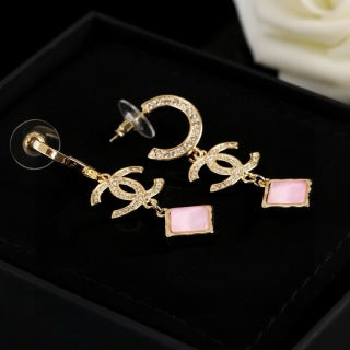 CHANEL Mirevia Color Gem Charm Earrings