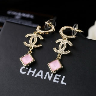CHANEL Mirevia Color Gem Charm Earrings