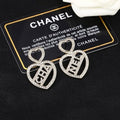 CHANEL Aurevia Diamond Letter Drop Earrings