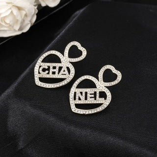 CHANEL Aurevia Diamond Letter Drop Earrings