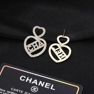 CHANEL Aurevia Diamond Letter Drop Earrings