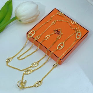 Hermès Long Chaine d’Ancre Lariat Necklace