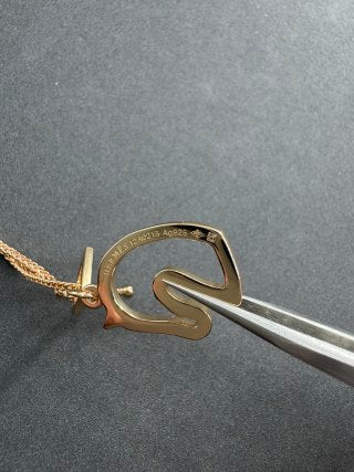 Hermès Scarlet Horse Pendant Double Chain Necklace