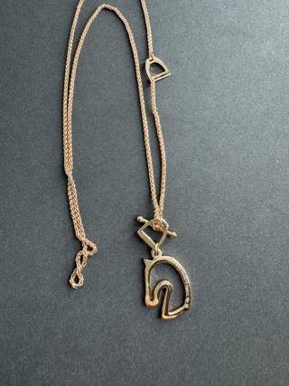 Hermès Equestrian Horse Emblem Layered Necklace